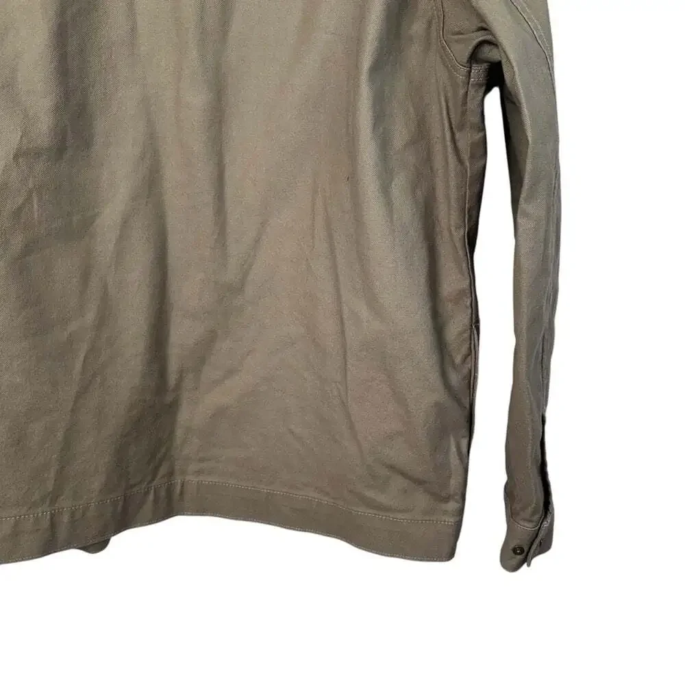 Realtree Beige Canvas Utility Jacket L Unlined Workwear Zip Front Ruggedcore